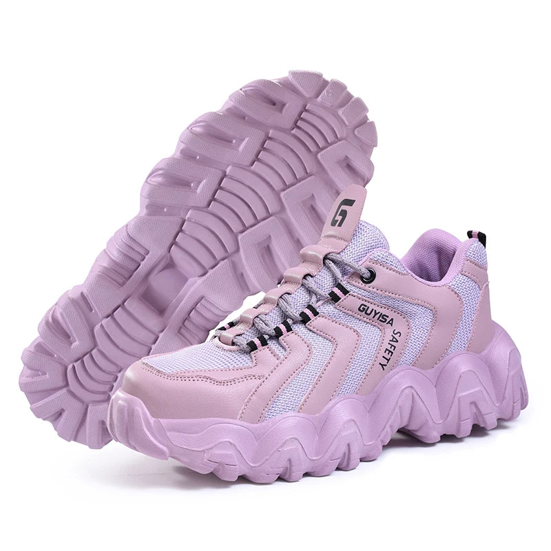 Chaussures de sécurité femme avec embout en acier et semelle en Kevlar